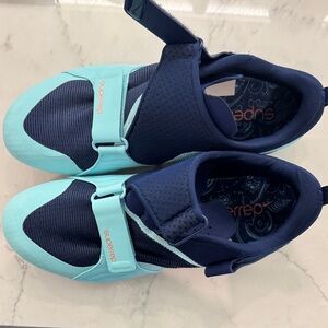 Peloton Nike Men’s Blue and Aqua Shoes